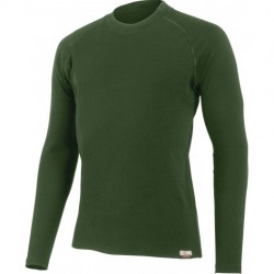 T-SHIRT COL ROND, MANCHES LONGUES, ROSTA MERINO VERT